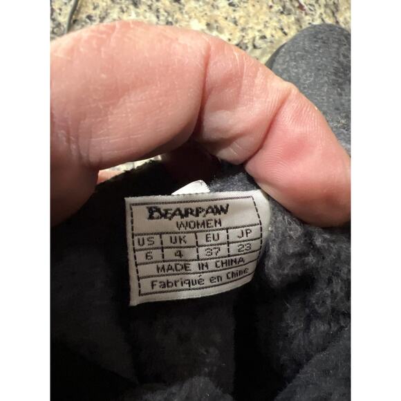 Bearpaw womens size 6 Alyssa gray felted wool pull on wedge heel boots - Picture 4 of 4